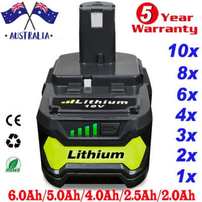 $330.93 • Buy 18V 6.0Ah Battery For Ryobi ONE+ PLUS Lithium-ion P108 P105 P104 P102 P107 Tools