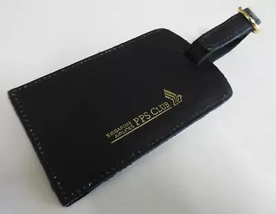 Singapore Airlines PPS Club - Branded Luggage Or Bag Tag - Black & Gold - 1990s • $24.95