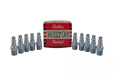 10 Pieces Milton 777 A-Style Air Hose Fittings 1/4  Male NPT Coupler Plugs • $15.44