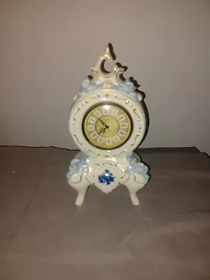 Vintage Crown N Handarbeit Porcelain Mercedes Victorian Mantle Shelf Clock  • $24.99