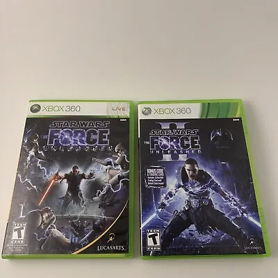 $24.99 • Buy Star Wars: The Force Unleashed 1 And 2 Lot (Microsoft Xbox 360) Bundle Tested