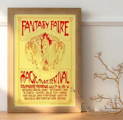 £8.99 • Buy Country Joe 1967 Festival The Doors : Live Concert Tour Poster XL  36 X24 
