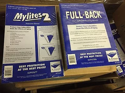 $59.99 • Buy 50 E. Gerber Silver/Gold Comic Book Mylites 2 Bags 775M2 & Full Backs 750FB