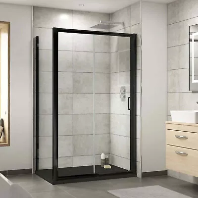 Bathroom Sliding Door Shower Enclosure & Side Panel 1200x800mm Modern Luxury • £319.95
