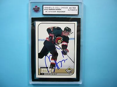 1998/99 Upper Deck Hockey Card #142 Marian Hossa Rookie Rc Ksa Auto Autograph Ud • $229.99