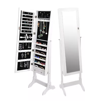 Levede Mirror Jewellery Cabinet Makeup Storage Jewelry Organiser Box Standing • $139.99