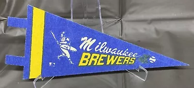 Vintage 60s 70s MLB Baseball Mini Pennant Milwaukee Brewers￼ • $17.99