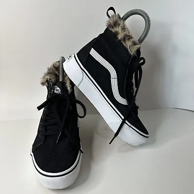 Vans SK8-Hi Platform MTE 'Black Leopard Fur Men's 4 Womans 5.5 Vans Canvas Shoe • $39.99