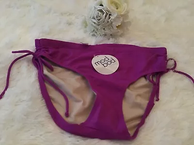 MOD BOD Sz XL Swim Purple Gathered High-Rise Bikini Bottom NWT MSRP $24 • $15.66