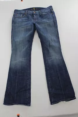 7 For All Mankind Women Blue Jeans Bootcut Casual Denim Size 32X33 • $16.99