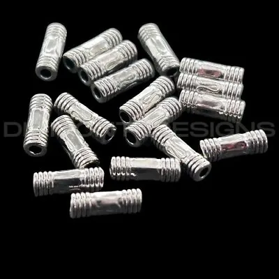 100  Pcs 8mm Tibetan Silver Tube Spacer Beads Jewellery Craft Beading  Bead C258 • £3.29