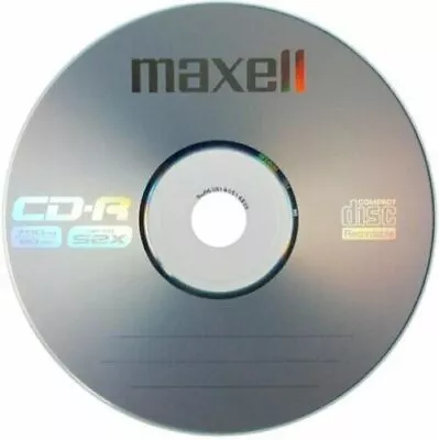 £5.99 • Buy 10 X Maxell CD-R Blank Discs In Disc Sleeves (700MB 52x 80min) Audio/Data