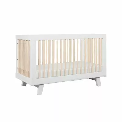 Hudson 3-in-1 Convertible Crib With Toddler Bed Conversion Kit - White/Natural • $499.99