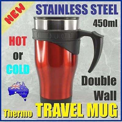 $9.90 • Buy Stainless Steel Cup Insulated Car Travel Tea Coffee Mug With Handle