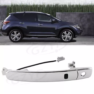 Silver Front Driver Side Outside Door Handle Smart Entry For 03-07 Nissan Murano • $45.57