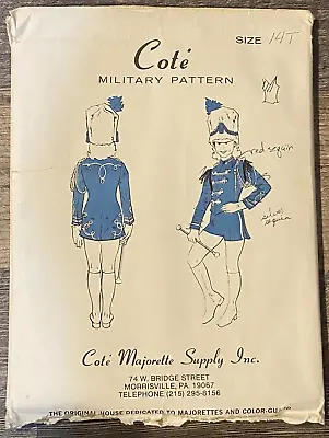 Cote Military Pattern Vintage Majorette Uniform Size 14T Bust 34 UNCUT • $14.99
