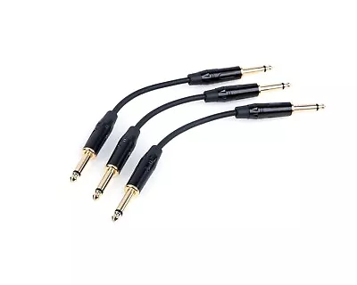 3-Pack Mogami 2524 Pedal Effects Straight Patch Cable Gold Connectors • $24.90