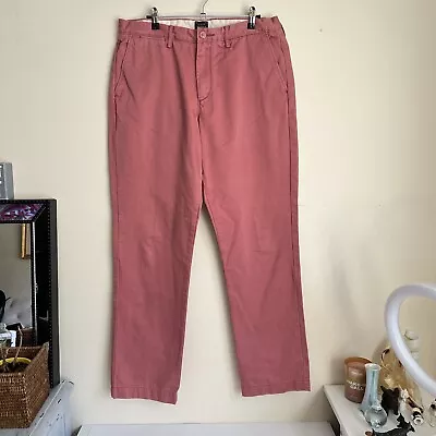 J. Crew Urban Slim Fit Broken-In Chino Pants Men’s 34x32 Pink Peach • $16.74