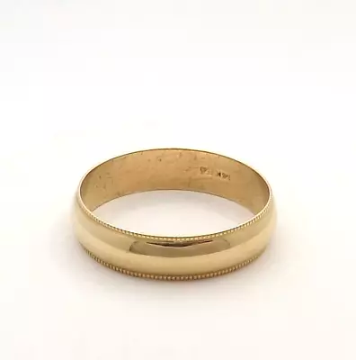 14k Gold Mens Wedding Band Milgrain Edge Vintage 6mm • $331.55