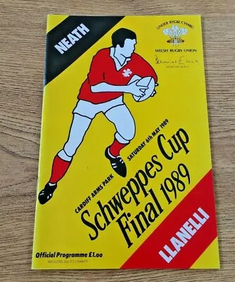 Neath V Llanelli 1989 Welsh Cup Final Rugby Programme • £3.49