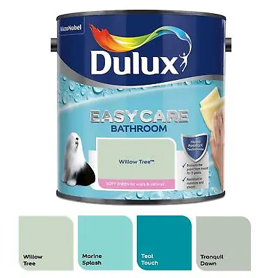 £30.99 • Buy Dulux Paint Shades Of Green Easycare Bathroom Soft Sheen 2.5 Litres