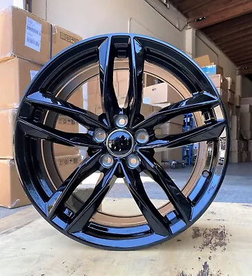 $742 • Buy 18  Wheels Fit VW CC Beetle Audi A3 A4 A5 Q3 18X8 +35 5x112 Gloss Black Set 4