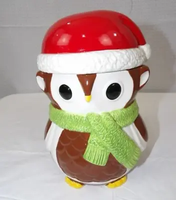 Christmas Owl Ceramic Cookie Jar NWOT  • $19.99
