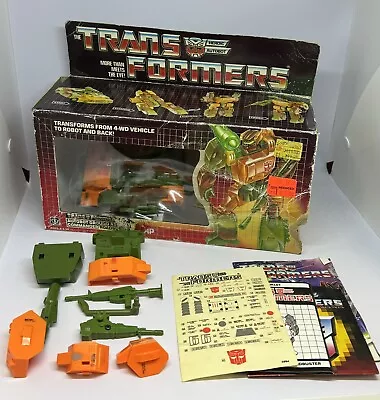 Roadbuster Deluxe 1985 G1 Transformers Vintage With Box & Rare Sticker Sheet! • $225