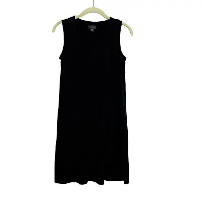 J Jill Wearever Collection Womens Sleeveless Shift Dress Petite XS Black V-Neck • $19.98