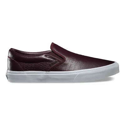 Vans Shoes Classic Slip On Winetasting Croc Perforated Leather Cso Free Post • $99.95