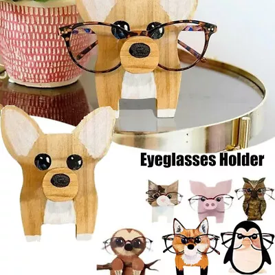 $5.57 • Buy Cute Animal Eyeglasses Holder Glasses Sunglasses Wood Stand Display Rack Gift AU