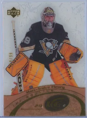 2003-04 Upper Deck Ice Premieres Tier 2 Rookies Marc-Andre Fleury #59/99 • $91