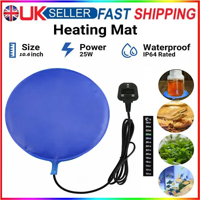 Home Brew Heat Heating Pad Mat For Beer Wine Spirits Fermentation + Thermometer • £20.26