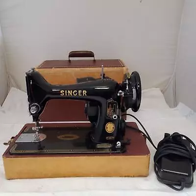 Vintage SINGER 99k Electric Portable Sewing Machine With Case & Foot Pedal (2) • $150
