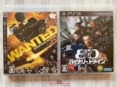 SONY PlayStation 3 PS3 Wanted Weapons Of Fate & Binary Domain Set From Japan • $28.50