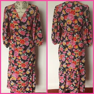 Topshop Maternity Rose Print Maxi Dress - Size 8 • £18