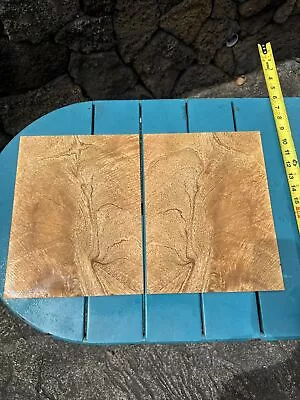 Reclaimed Bookmatched Hawaiian Curly Mango 4mm Wood For Laser Engraving 12”x9” • $40