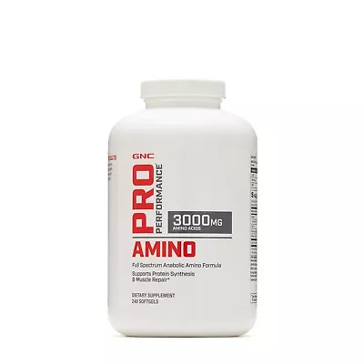 GNC Pro Performance Amino 3000mg 240 Softgels(EXP:02/2025) • $47.99