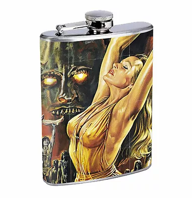 Cannibal God Vintage Poster 01R Flask 8oz Stainless Steel Hip Drinking Whiskey • $14.95