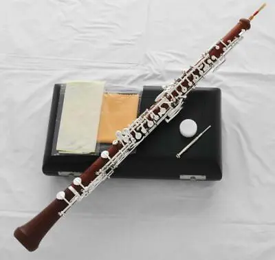 Rose Wooden Material Oboe Silver Plated C Key Brand New Leather Case • $900