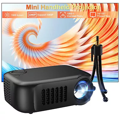 Mini Projector LED FHD 1080P Home Cinema Portable Theater LCD Projector USB HDMI • $33.69