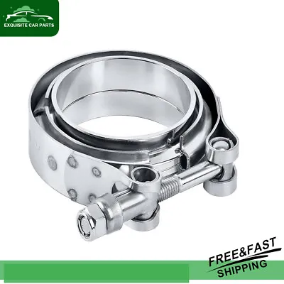 $13.50 • Buy 304 Stainless Downpipe 2.5” V-band Clamp & 2.5” Flange Male-Female Mental