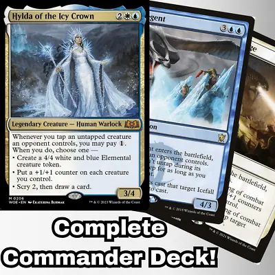 Hylda Of The Icy Crown Commander Deck EDH 100 Magic Cards Custom Deck MTG Tap • $64.79