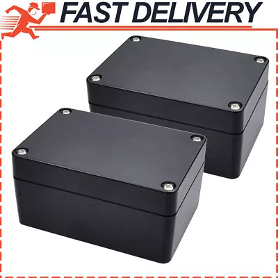 2 Pack Black Waterproof Plastic Project Box ABS IP65 Electronic Junction Box • $13.13