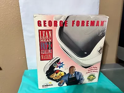 George Foreman Champ Size Grill With Bun Warmer White GR10ABW - Complete In Box • $27.99