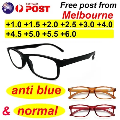 Magnifying Reading Glasses Anti Blue Light UV +1.0 - +4.0 +4.5 +5.0 +5.5 +6.0 AU • $56.99