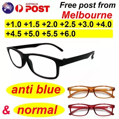 Mens Ladies Reading Glasses Anti Blue Light UV +1.0 To +4.0 +4.5 +5.0 +5.5 +6.0 • $7.69