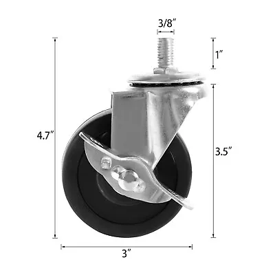 4/8/12/16 Pack Heavy Duty Swivel Plate Caster Wheels 2 Inch 3 Inch Rubber Wheels • $32.98