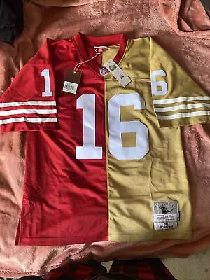 San Francisco 49ers Joe Montana Mitchell & Ness Scarlet 1990 Split Legacy Large • $120