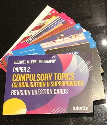 Tutor2u Edexcel A Level Geography Paper 2 Globalisation & Superpowers Cards • £3.99